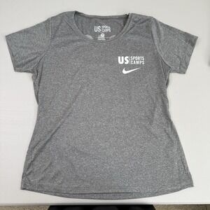 Nike Women's US Sports Camps Coach Shirt‎ Gray Women's Medium Performance Tee
